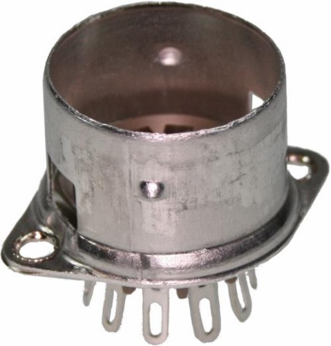 9 Pin B9A Belton Micalex Valve Socket Chassis Mount with Collar VT9-ST-C 9 Pin B9A Belton Micalex Valve Socket Chassis Mount with Collar VT9-ST-C